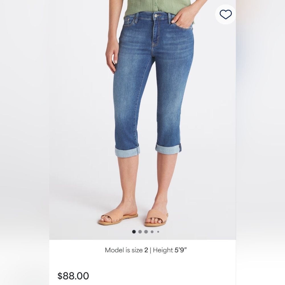 Mavi Marcia Capri Straight Leg Cropped Blue Jeans Size 8 Inseam 28